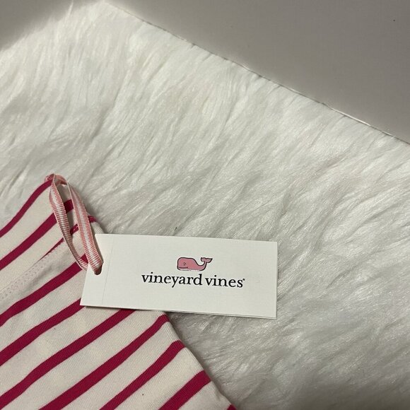 NWT Vineyard Vines Girls' Everyday Bike Short Cranberry Stripe Size Medium 10-12 - Picture 4 of 11